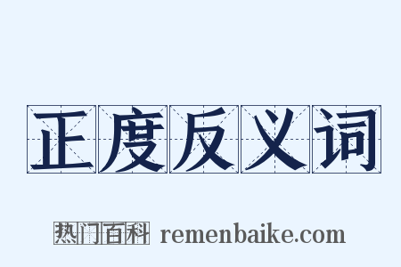 正度反义词是什么意思的图片